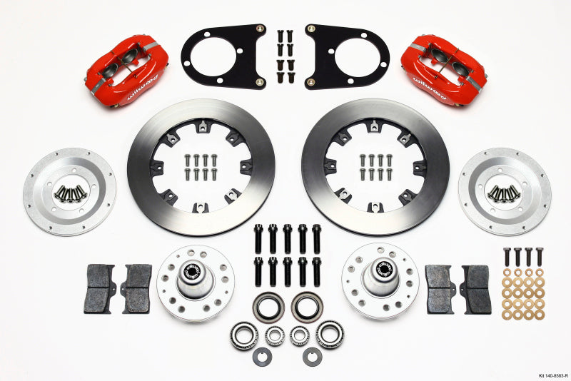 Wilwood Forged Dynalite Front Kit 12.19in Red 37-48 Ford Psgr. Car Spindle