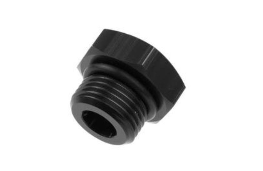 Redhorse Performance-10 AN/JIC Straight Thread (O-Ring) Port Plug - Black
