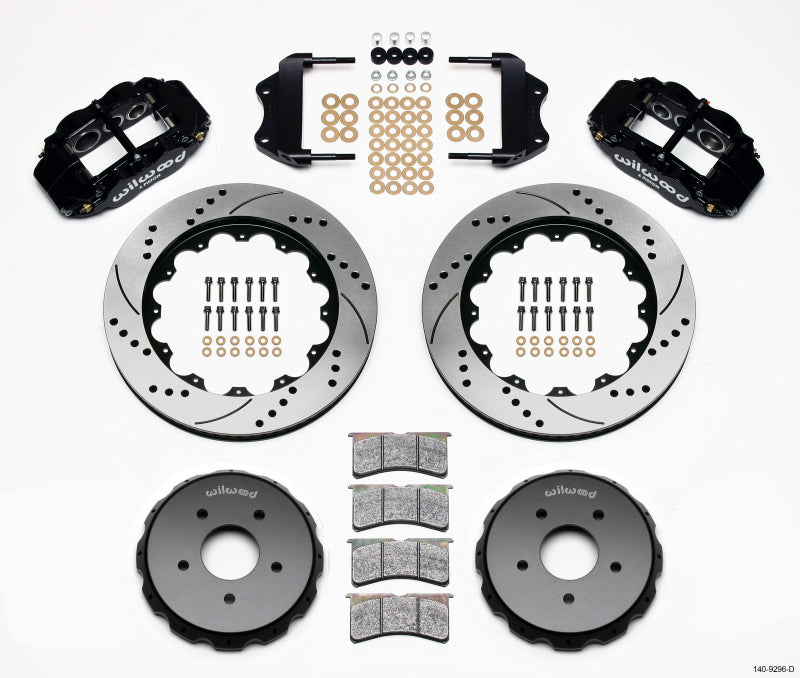 Wilwood Narrow Superlite 6R Front Hat Kit 14.00in Drilled 2004-2006 Pontiac GTO